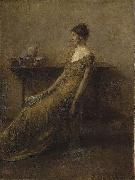 Thomas Dewing Lady in Gold USA oil painting artist